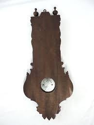 French Antique Large Carved Wood Weather Station, Black ...