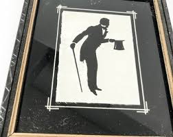 Reverse Painting Silhouettes - Framed Reverse Paintings Man ...