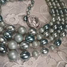 Vintage Aqua Multi Strand Beads Mid Century Jewelry - Etsy