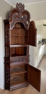 Orkdal Antique Corner Cabinet Adorned With Stunning ...