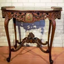 Vintage Oval Shaped Wooden End Table, Small Game Table, Louis XVI Style Table, Whimsical Lion Table, Sofa Table, Hand Painted Antique Table. - Etsy