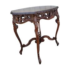 1930 Italian Walnut Center Table Bookmatch Top Hand Carved & Polished Mint | Chairish