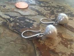 14KT White Gold + Sterling Silver Genuine South Sea Pearl ...