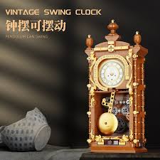 Vintage Swing Clock Building Blocks | GAOMISI T2109