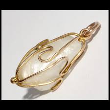 Antique Natural Mississippi Gold Cage Pearl Charm Dangler ...