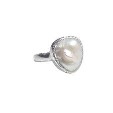 Silver Baroque Pearl Ring · Artful Home