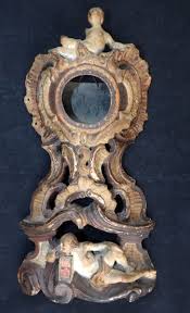 BAROCK TASCHENUHRSTÄNDER HOLZ MEMENTO MORI GESCHNITZT SANDUHR SELTEN 18. JH | eBay