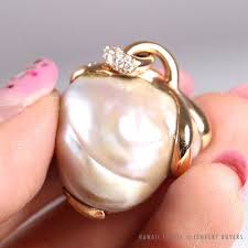 21MM BAROQUE CULTURED SOUTH SEA PEARL W/ BLACK & WHITE DIA ...