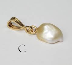 Golden South Sea Keshi Pearl Pendant: 14K Gold-filled Bail ...