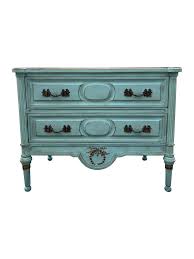 French Provincial Nightstand or Side Cabinet in French Blue ...
