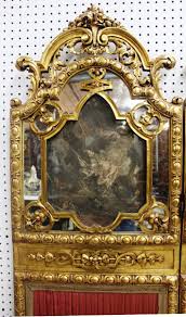 Antique 3 Panel French Louis XVI Hand Carve Gold Room Deviding Screen Circa 1860 | eBay