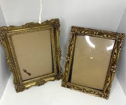 2 Picture Frame USA 5x7" Hollywood Regency French Country Gold 1973 & 76 MCM | eBay