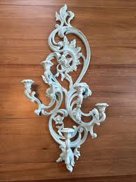 Antique Gothic Blue Patina Aqua Home Décor Wall And Candelabra Holder | eBay