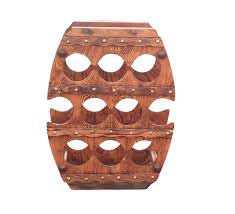 Vintage Wooden Barrel Shaped 10 Bottle Wine Rack - Etsy Ireland