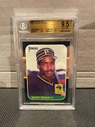 Barry Bonds 1987 Donruss BGS 9.5 Gem Mint Baseball Trading Cards