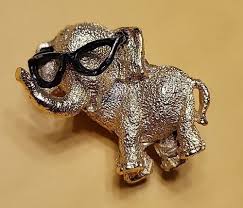 Vintage 1964 Barry Goldwater Elephant With Glasses Pin ...