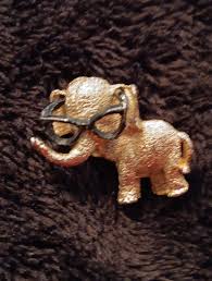 1964 Barry Goldwater for President Elephant Pin With Glasses ...
