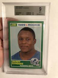 Barry Sanders 1989 Score Rookie Card Beckett 9 BGS Certified One 9.5 Sub Grade | eBay
