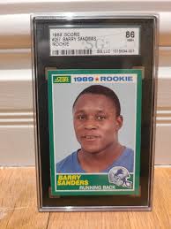 Barry Sanders 8.5 Graded Football SCORE Sports Trading Cards for sale | eBay