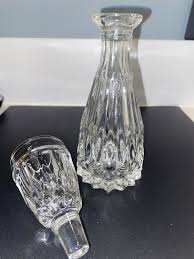 Vintage Bohemian Crystal Cut Personal Decanter With Shot ...