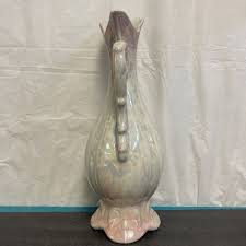 Vintage White / Pink Iridescent Handmade Ceramic Handled ...