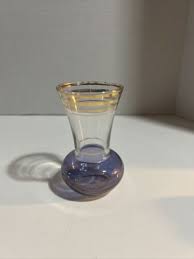Vintage Bartlett Collins 3.75" GLASS BUD VASE: Purple w ...
