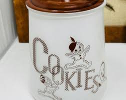 Vintage Bartlett Collins Gingerbread Man Glass Cookie Jar With Lid - Etsy