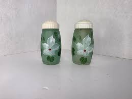 Bartlett Collins 1930s Frosted Hand Painted Salt and Pepper ...
