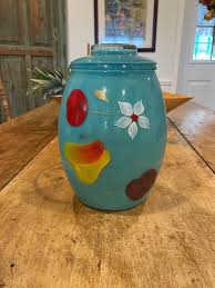 Vintage Bartlett Collins Cookie Jar Turquoise - Etsy Australia