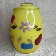 Vintage Yellow Hand Painted Bartlett Collins Cookie Jar w ...