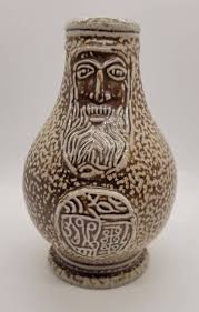 Striking Jon Faulkner Salt Glazed Pottery Jug With Bearded ...