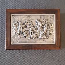 Antique Silver Plated Relief Wooden Cigarette Box - Etsy Sweden