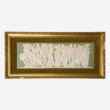 A Large Wedgwood "horse Studies" Plaque, Uk, Late 19th Century