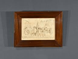 Bas-Relief Painting in Petrified Limestone by C. F. Becker ...