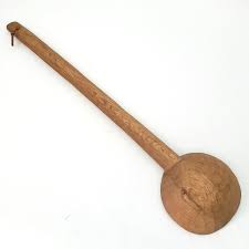 Vintage Carved Wooden Long Handled Ladle Dipper 23 inches ...