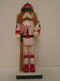 2000 Village Sluggers 10" Wooden Baseball Player Nutcracker ...