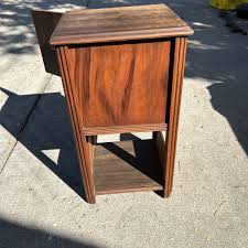 Vintage Cigar Humidor Smoking Stand Table Copper Lined ...