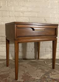 Single Walnut Mid Century Modern Nightstand by Basic Witz ...