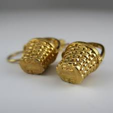 Vermeil Measuring Basket Earrings – Brocosi