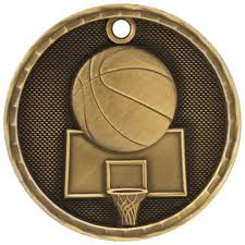 Basketball 3-D Medal | Free Engraving and Shipping Over $105