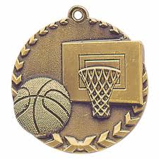 1-3/4" Gold Cast Basketball Medal - Available in Gold ...
