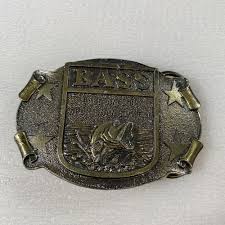 Bass anglers sportsman society belt buckle fishing made in ...