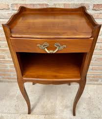French Cherry You and Me Nightstands with Drawers and Open ...