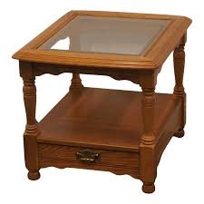 Bassett Furniture Solid Oak Early American Rustic 22" Glass ...