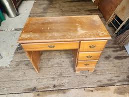 4 Drawer Desk. Queen Ann Style. Circa 1950's. | eBay