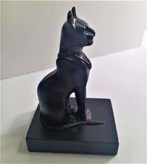 Egyptian BMC Basket Small Black Cat Figure With Base ...