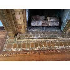 Antique Tile Mantel Arts and Crafts Style | Chairish