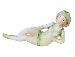 Set- 2 Bathing Beauty 4 Inches Long Lounging Porcelain ...