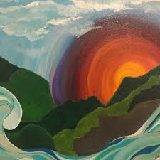 Artist Sahar Kamfar | Art | Acrylic Painting Kiss The Sky By ...