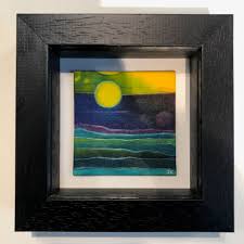 Framed Batik 130 x 130 x 30mm – Batik Art by Judy